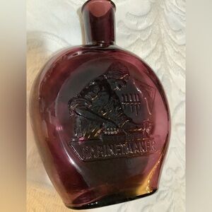 VTG 1975 The Early American Society Glass Cabinetmaker Flask Purple